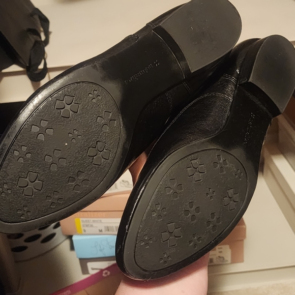 Naturalizer 9M black leather slip on flats. Lecture style - Picture 5 of 6